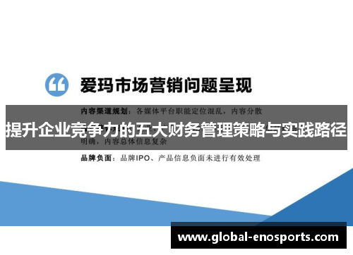 提升企业竞争力的五大财务管理策略与实践路径